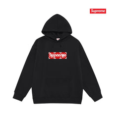 Supreme × LV Monogram BOX Logo Hoodie – Black