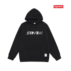 Supreme Mixed Font Hoodie – Black