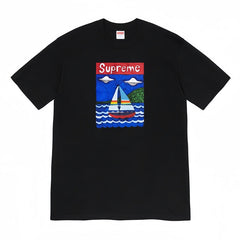 Supreme Sailboat Painting Graphic Tee – Black