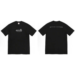 Supreme Oval Rose Logo Tee – Black