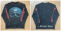 Godspeed "E Pluribus Unum" Skull Graphic Vintage-Wash Long Sleeve Tee