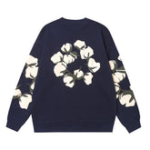 Denim Tears Navy Blue Crewneck Sweatshirt Floral Wreath