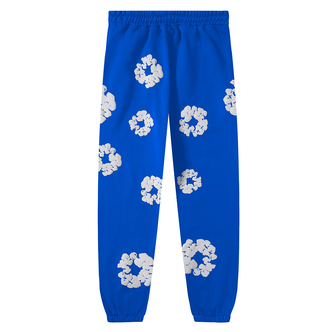 Denim Tears All‑Over Floral Print Streetwear 2‑Piece Tracksuit