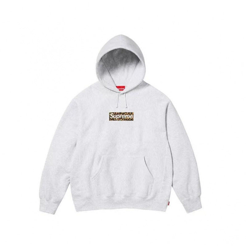 Supreme Shanghai Store Exclusive Leopard Box Logo Hooded Sweatshirt