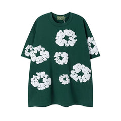 Denim Tears Green All‑Over Cotton Wreath Print T‑Shirt