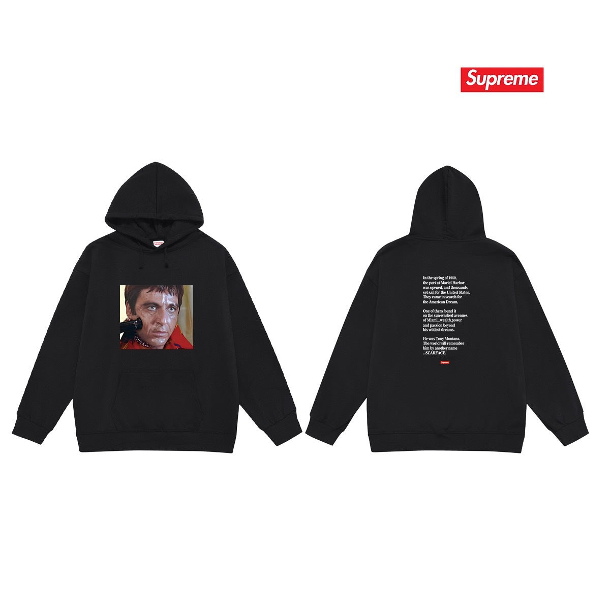 Supreme Scarface Hoodie – Black