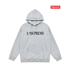 Supreme Skull Logo Hoodie – Grey