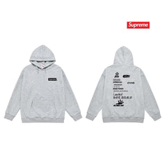 Supreme Multi-Text Hoodie – Grey