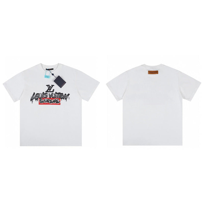 Supreme × Louis Vuitton Graffiti Tee – White