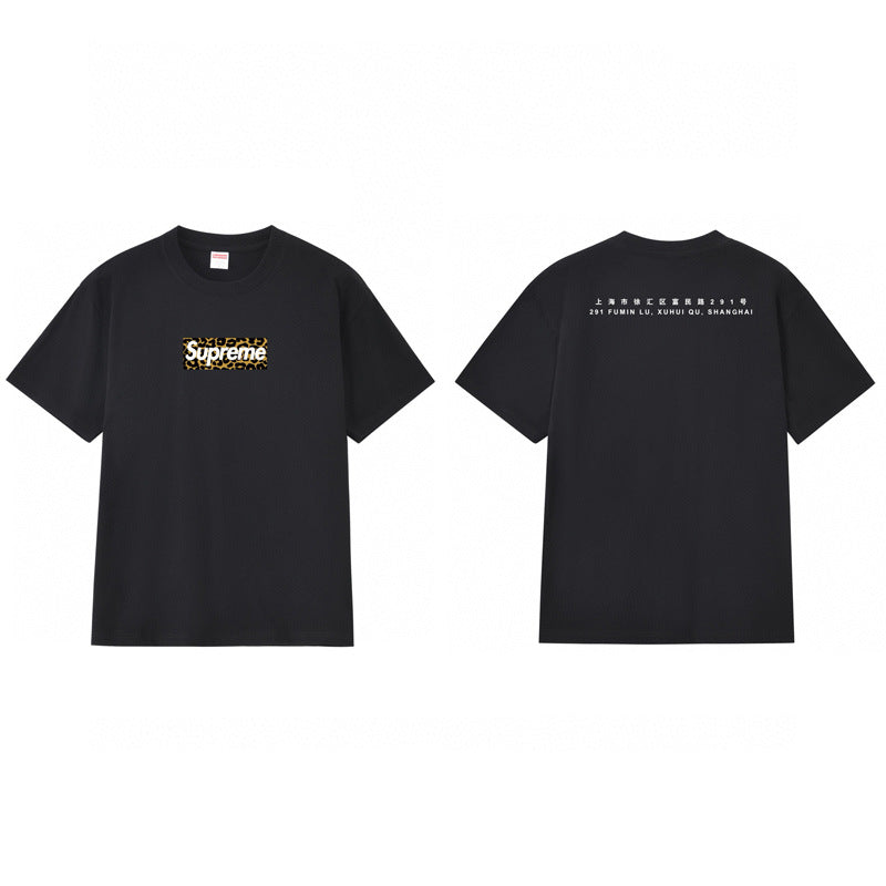 Supreme Shanghai Leopard Box Logo Tee – Black