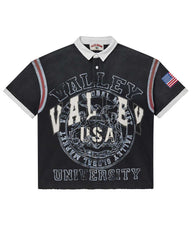 Vale Forever USA Rugby Polo Tee Black